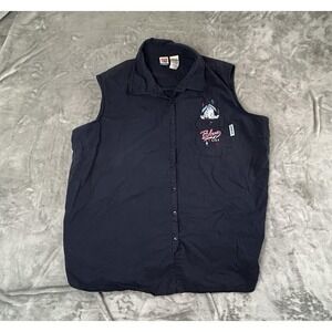 Main Street Disney Vintage Sleeveless Shirt Top Navy Eeyore Blue2 sz 22-24